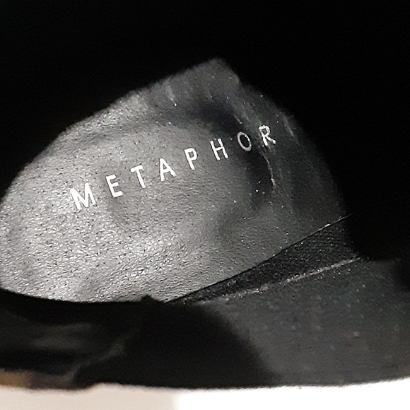 METAPHOR Rome Suede Leopard Point Toe Chunky Ankle Bootie NWOT - Picture 10 of 13